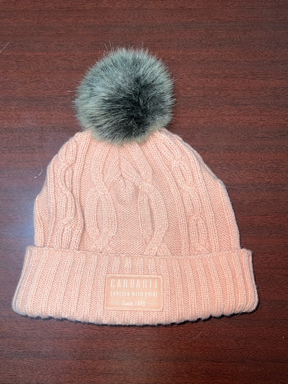 Carhartt Peach Knit Pom Beanie